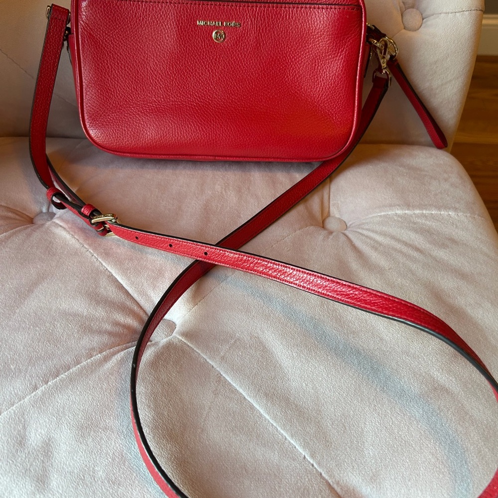 Michael Kors Cherry Red Crossbody Bag - Picture 2 of 3